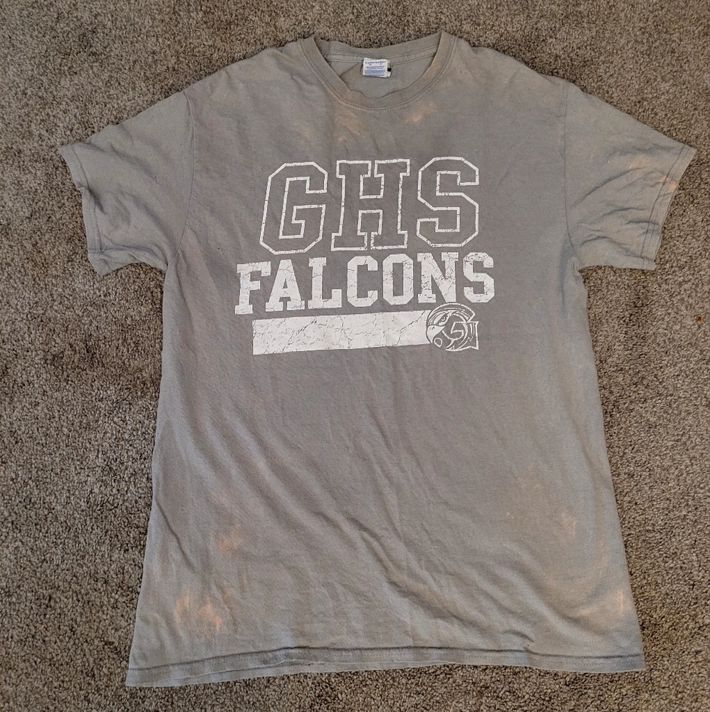 Gray short sleeve t-shirt for women or girls Glendale High School Falcons